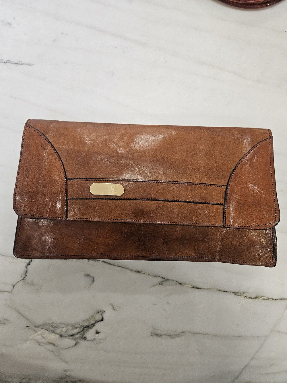 Vintage Alfie Handcrafted Leather Clutch